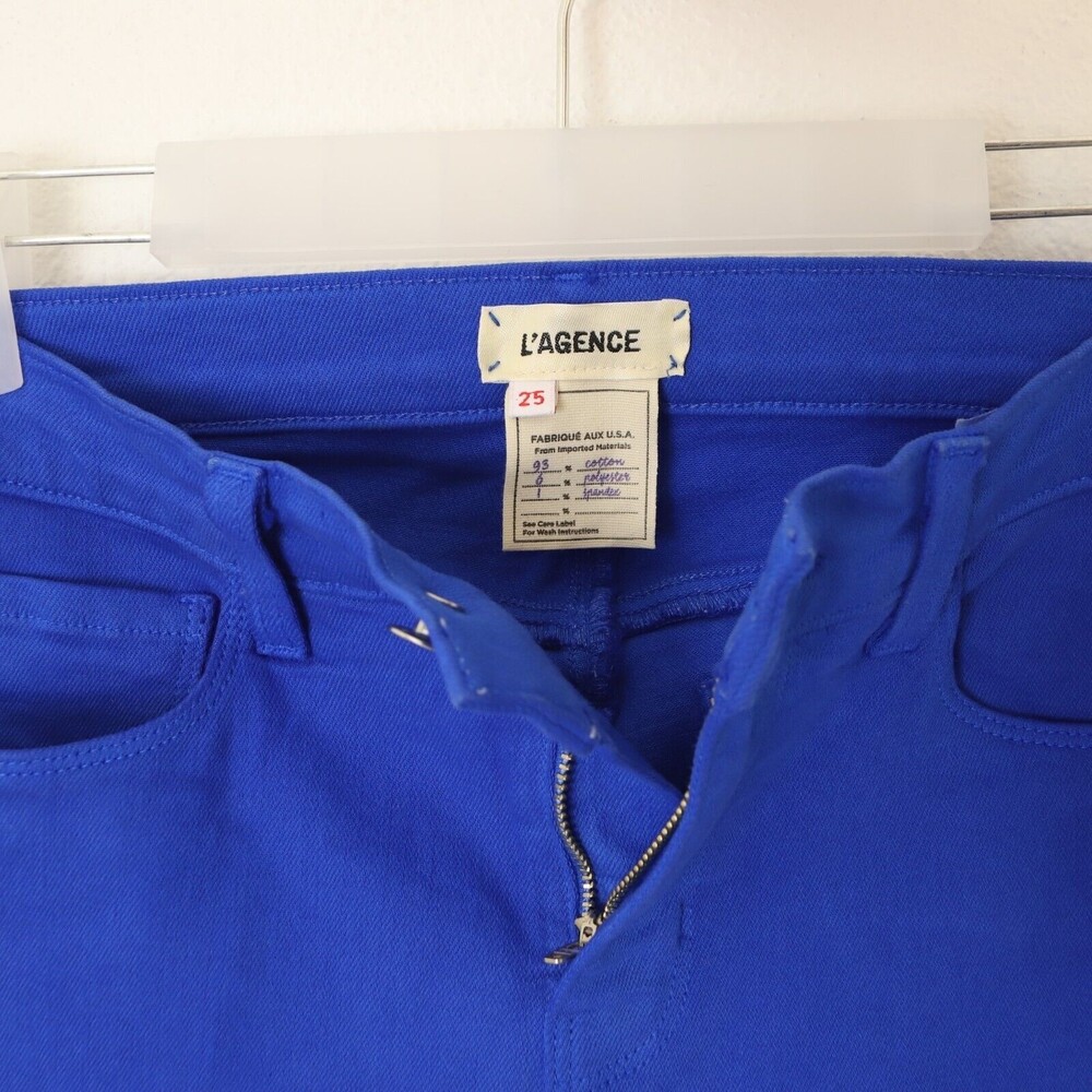 L'agence Sada Slim Ankle 25 Riviera Blue High Rise Jeans Pant Denim NWT A3 - Picture 4 of 6